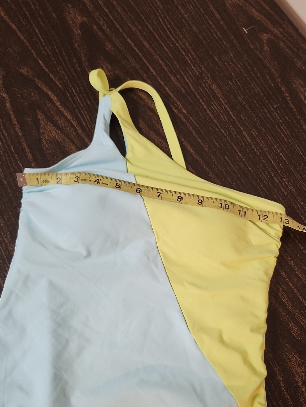 Lands End one shoulder Size 8 swimsuit Colorblock One Piece - Picture 7 of 8